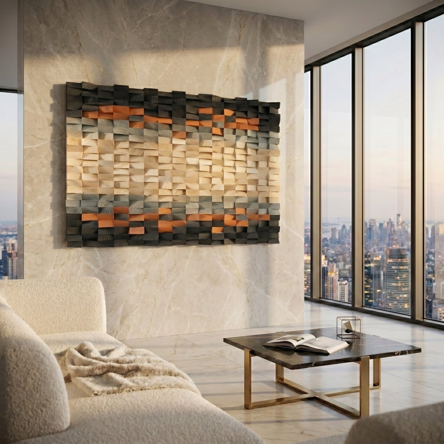 Luxury 3D Geometric Wall Art | Modern Abstract Home Decor Luxury wall art