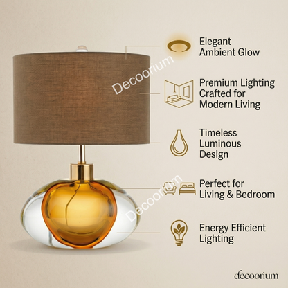 Amber Glow Luxury Table Lamp