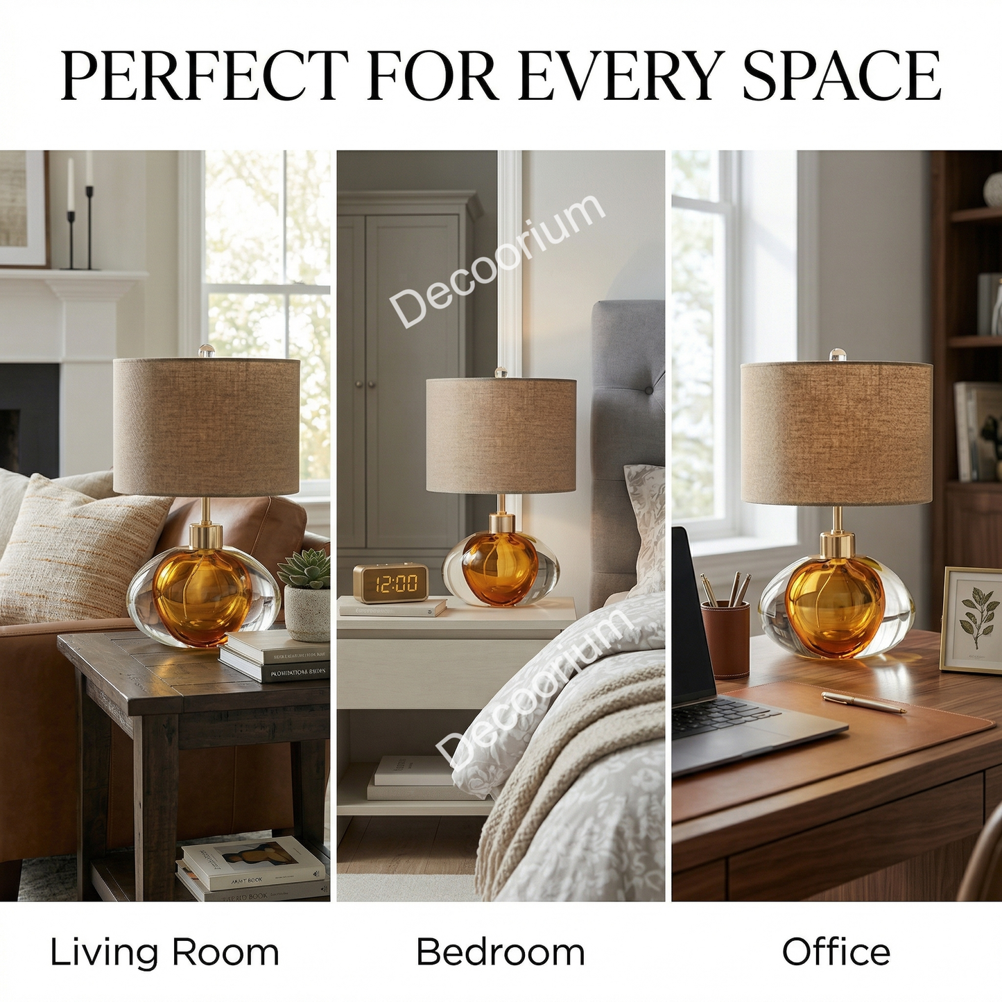 Amber Glow Luxury Table Lamp