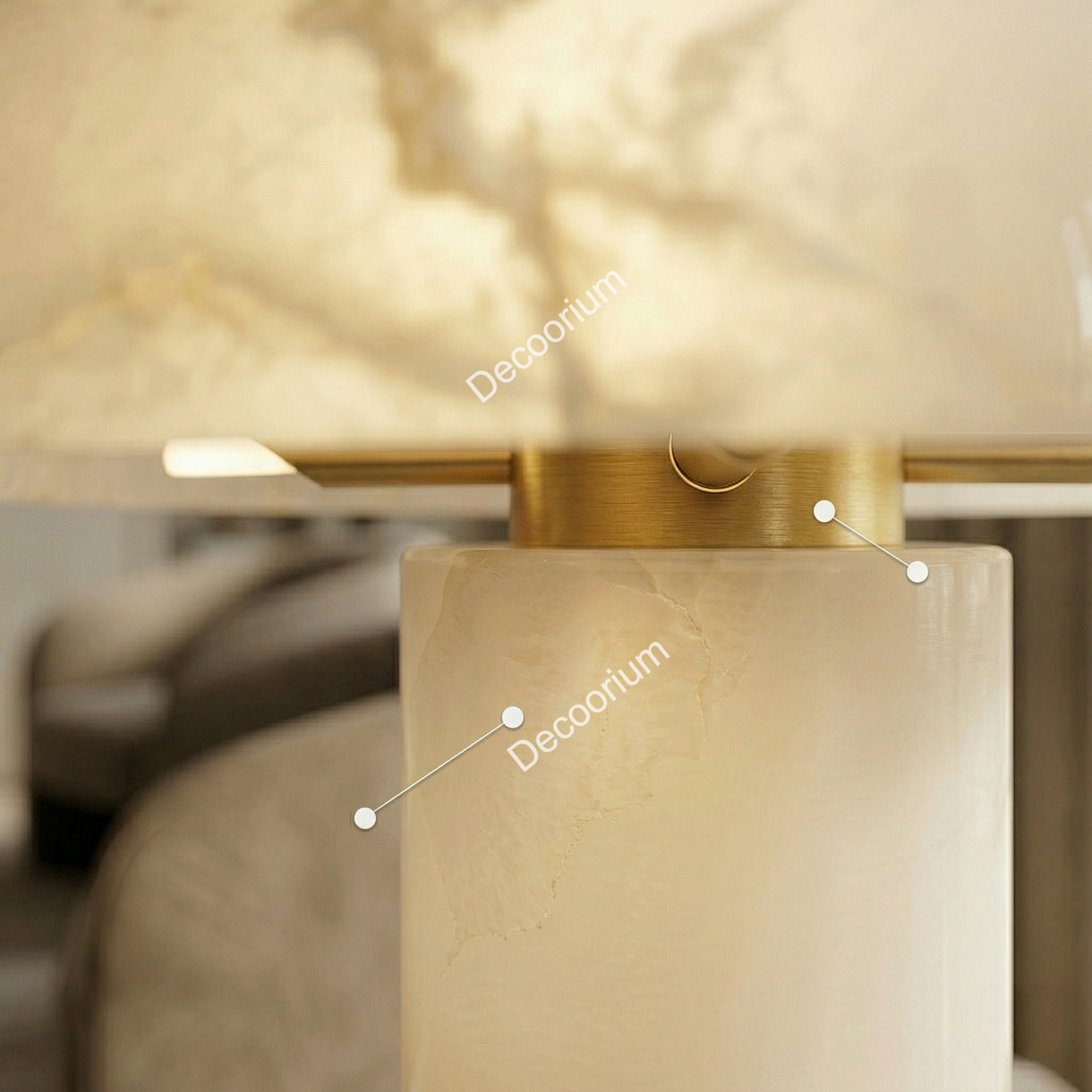 Luxury Marble Table Lamp – Modern Designer Stone Bedside Lamp