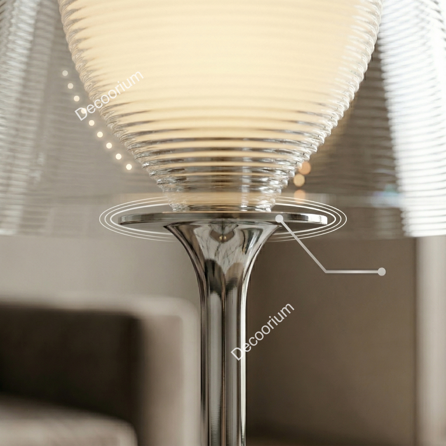 Elegant Designer Glass Lamp – Contemporary Minimalist Table Light for Home Decor