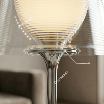 Elegant Designer Glass Lamp – Contemporary Minimalist Table Light for Home Decor