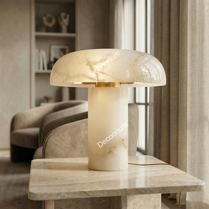 Luxury Marble Table Lamp – Modern Designer Stone Bedside Lamp