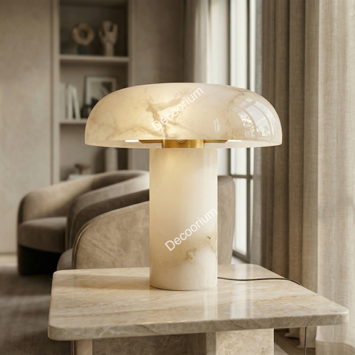 Luxury Marble Table Lamp – Modern Designer Stone Bedside Lamp