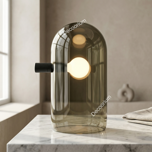 Designer Glass Dome Table Lamp – Elegant Modern Accent Lighting