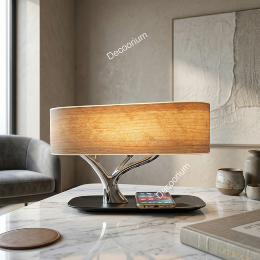 Modern Minimalist Table Lamp – Soft Glow LED Bedside Light for Bedroom & Living Room