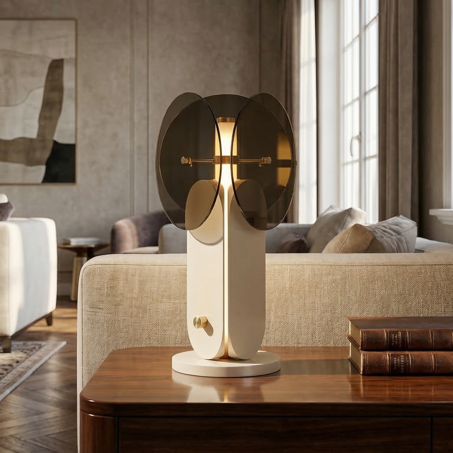Modern Designer Glass Table Lamp – Luxury Decorative Bedside Lamp for Bedroom, Living Room & Office Decor