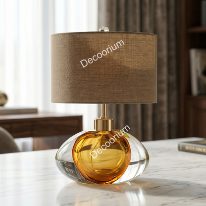 Amber Glow Luxury Table Lamp