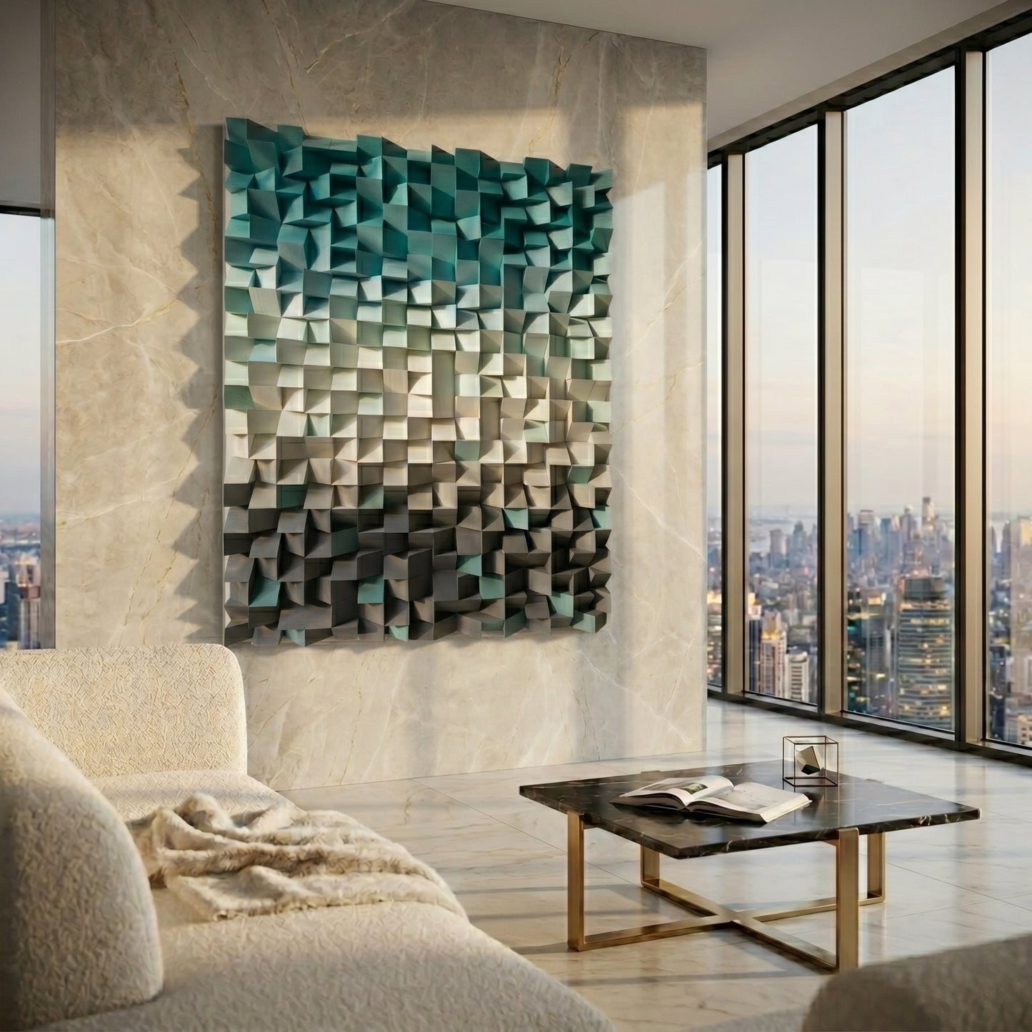 Luxury 3D Geometric Wall Art | Modern Abstract Home Decor Luxury wall art