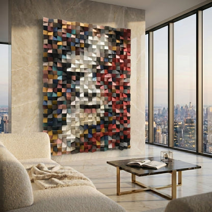 Luxury 3D Geometric Wall Art | Modern Abstract Home Decor Luxury wall art