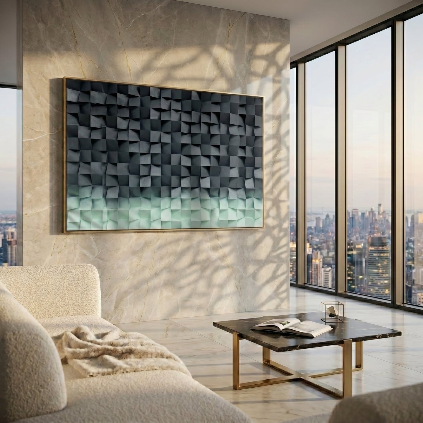 Luxury 3D Geometric Wall Art | Modern Abstract Home Decor Luxury wall art