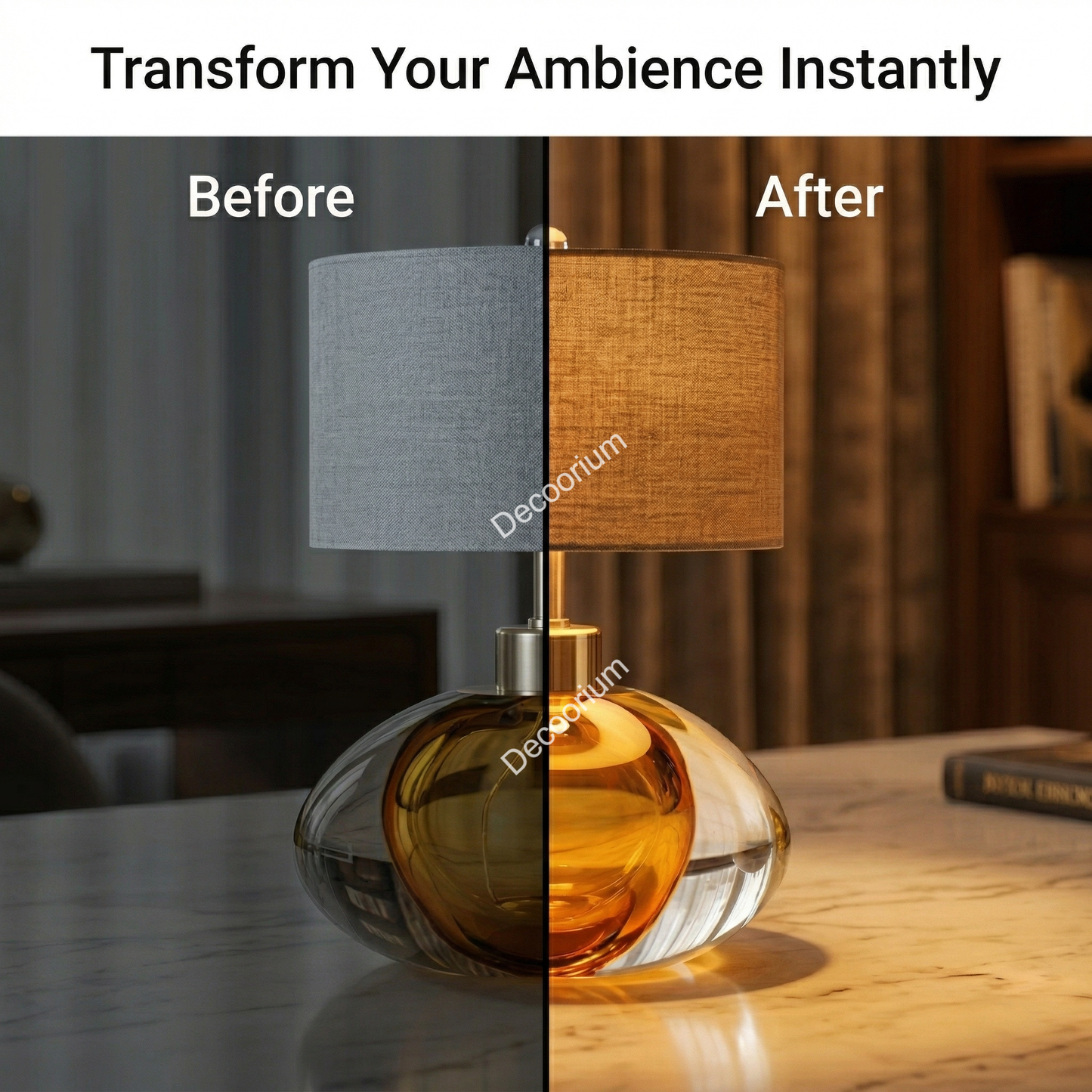 Amber Glow Luxury Table Lamp
