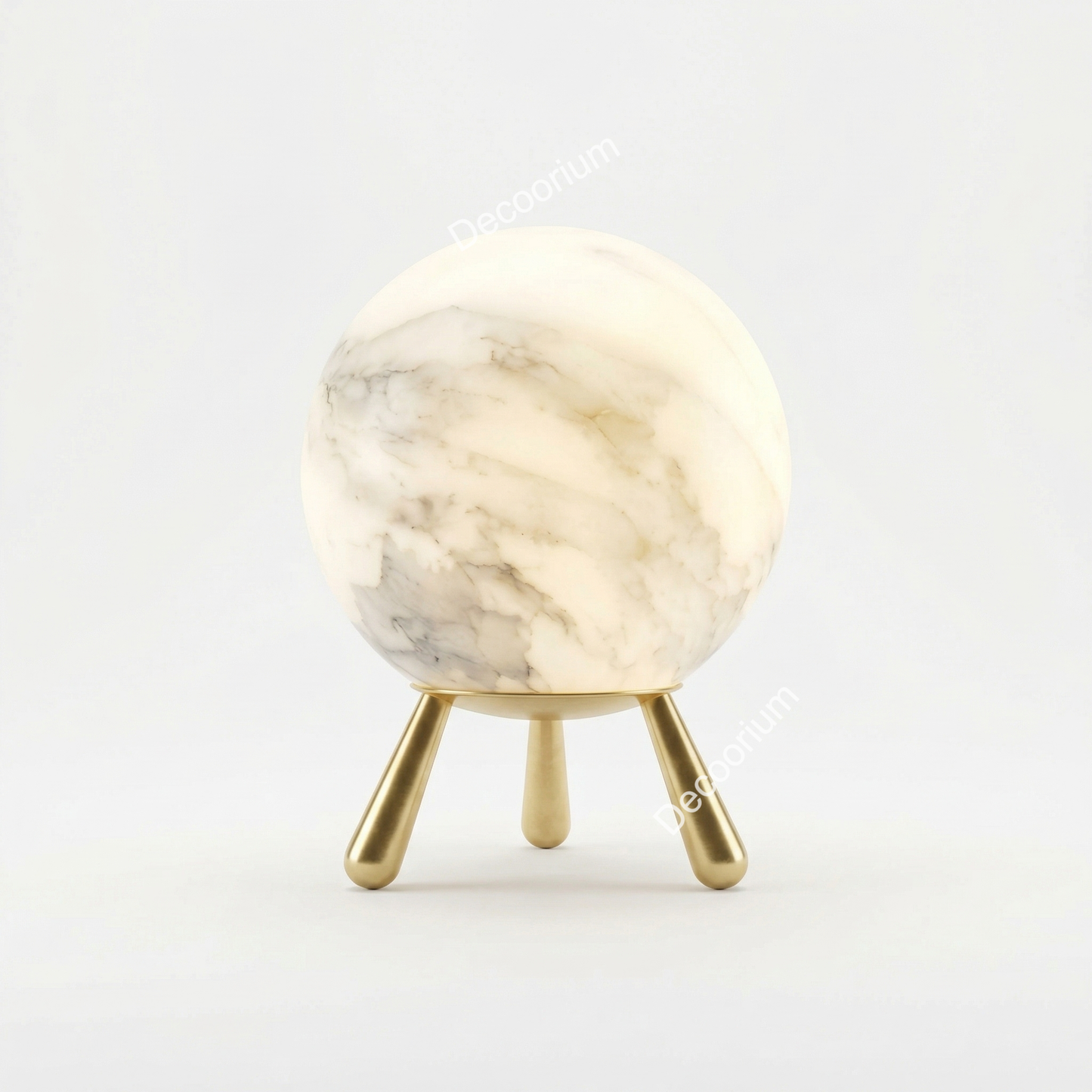 Designer Marble Globe Lamp – Modern Luxury Table Light for Living Room