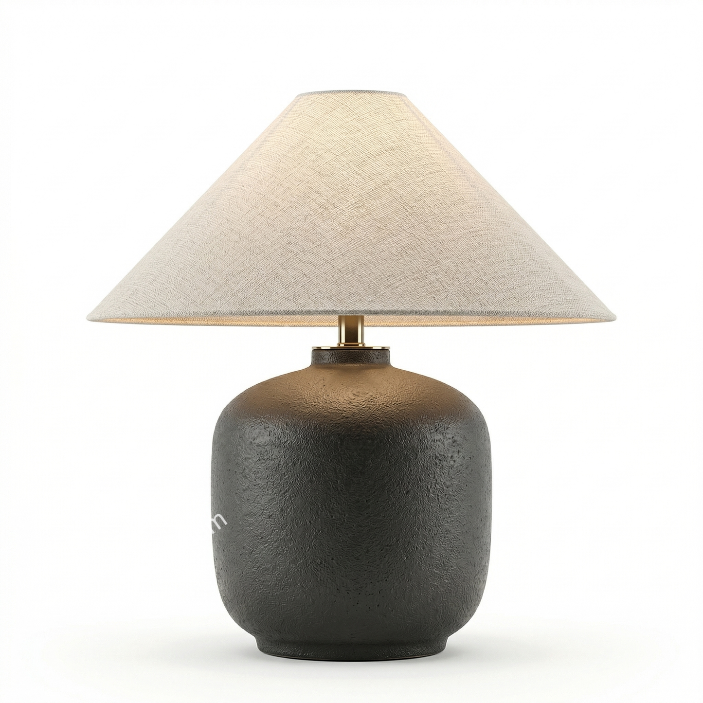 Modern Ceramic Table Lamp with Linen Shade – Minimalist Bedside & Living Room Lighting