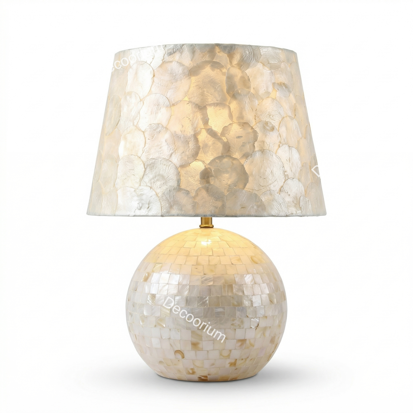 Modern Ceramic Table Lamp with Linen Shade – Minimalist Bedside & Living Room Lighting