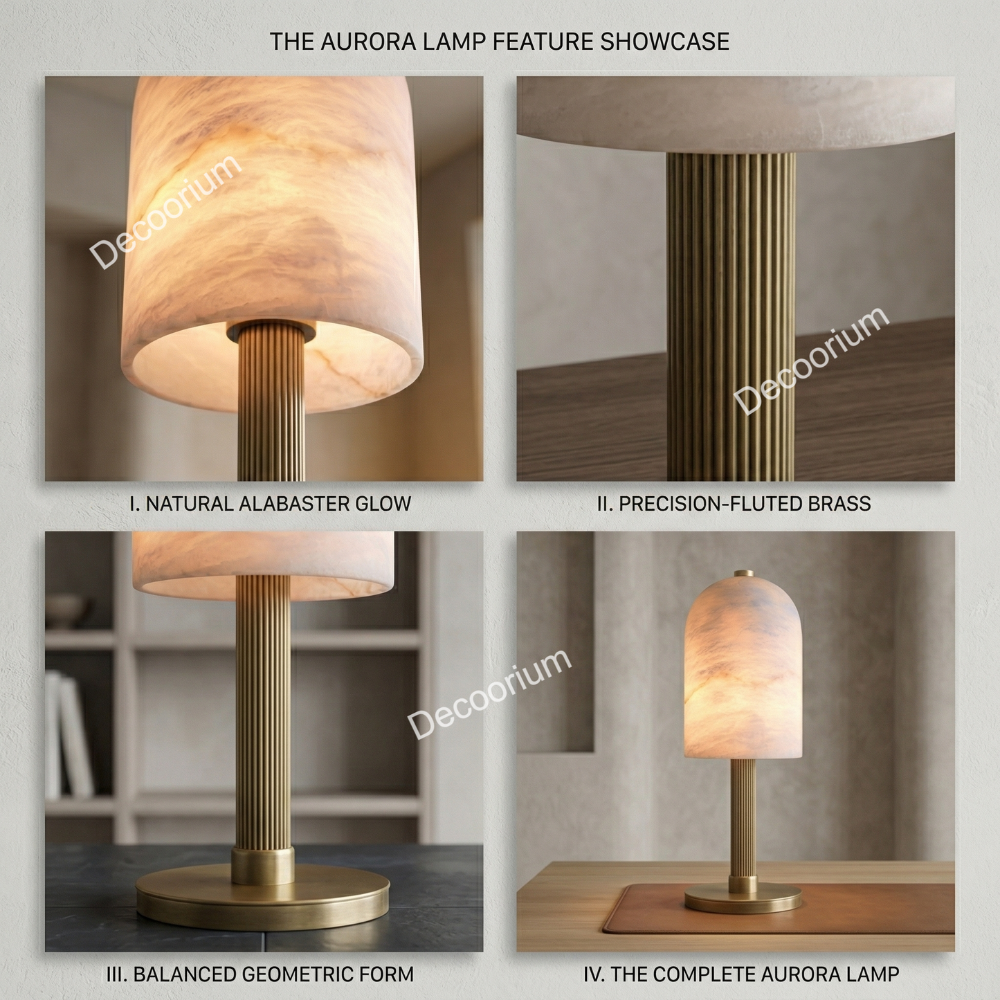 Modern Marble Dome Table Lamp – Luxury Brass Base Ambient Lighting for Bedroom & Living Room