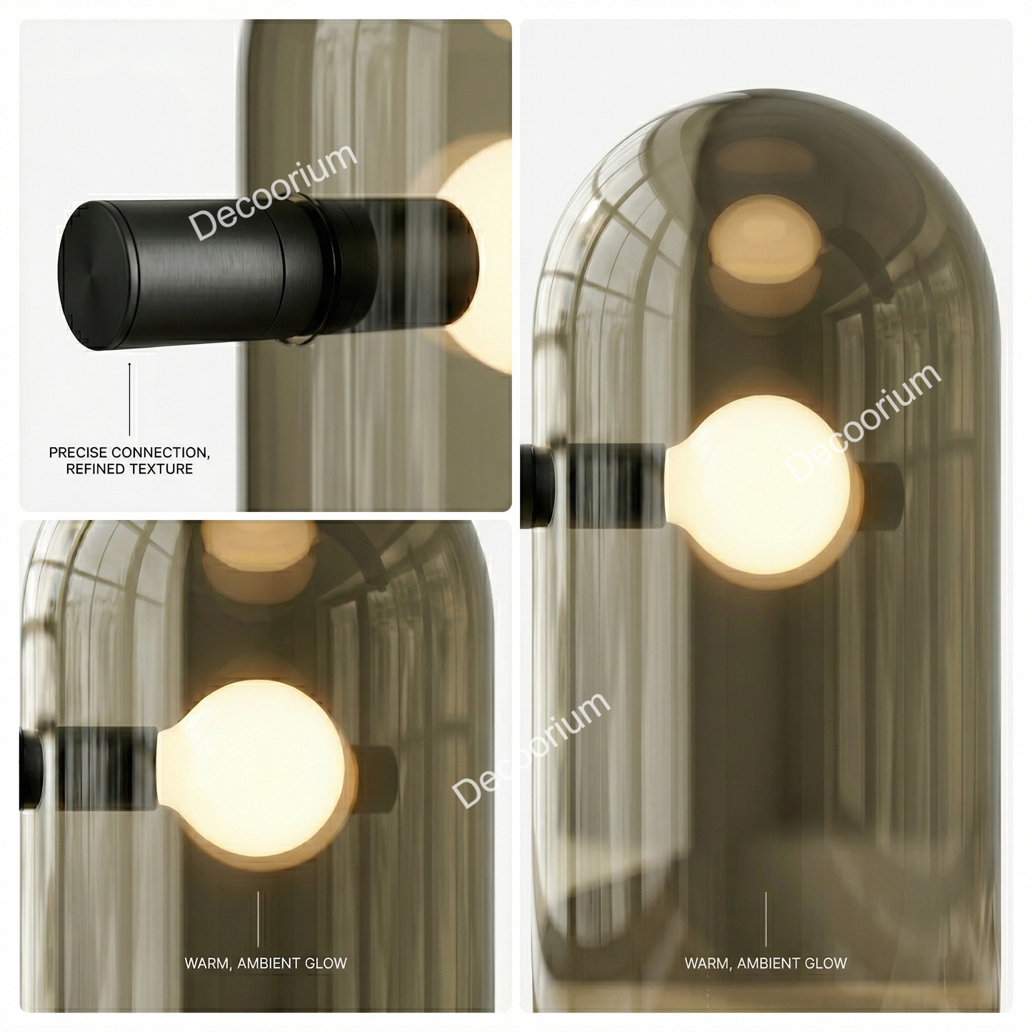 Designer Glass Dome Table Lamp – Elegant Modern Accent Lighting