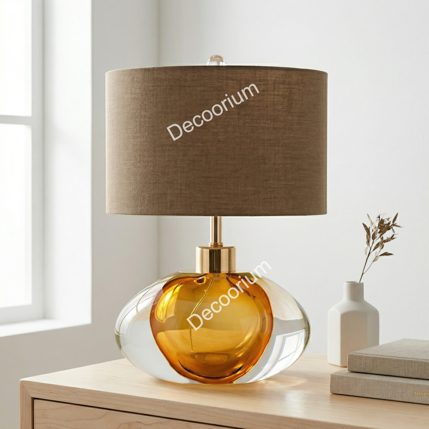 Amber Glow Luxury Table Lamp