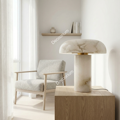 Luxury Marble Table Lamp – Modern Designer Stone Bedside Lamp