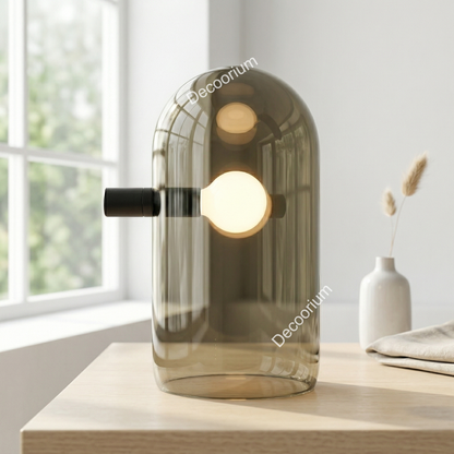 Designer Glass Dome Table Lamp – Elegant Modern Accent Lighting