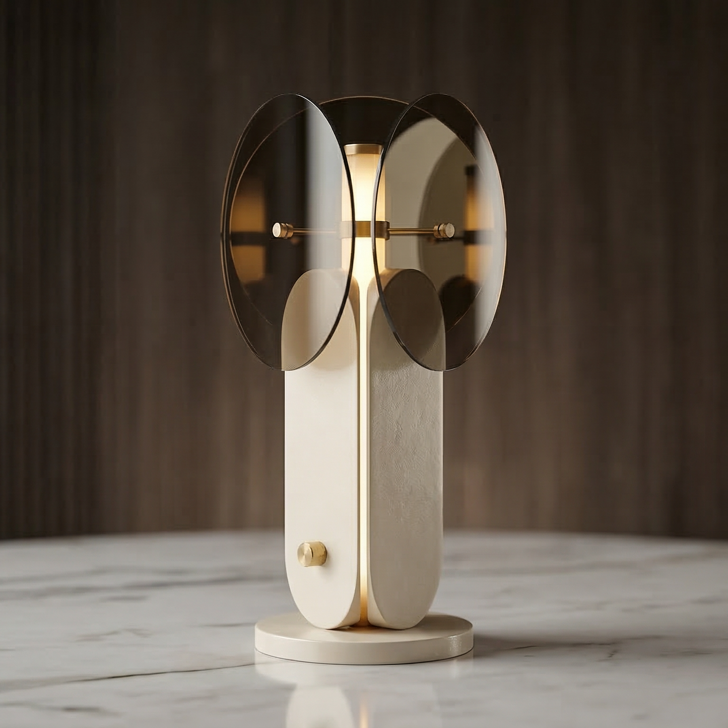 Modern Designer Glass Table Lamp – Luxury Decorative Bedside Lamp for Bedroom, Living Room & Office Decor