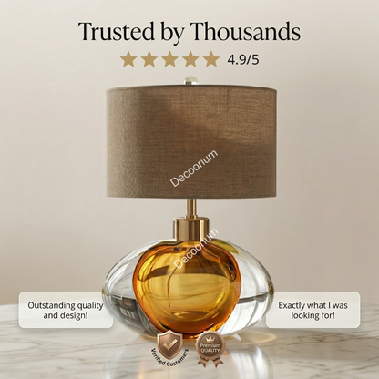 Amber Glow Luxury Table Lamp