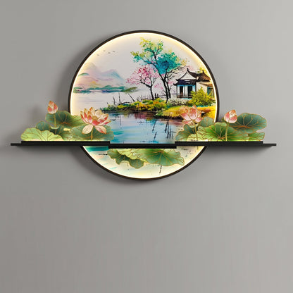 Luxury Bonsai LED Wall Art – Modern Metal Landscape Light Decor for Living Room Bedroom