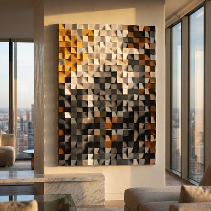 Luxury 3D Geometric Wall Art | Modern Abstract Home Decor Luxury wall art